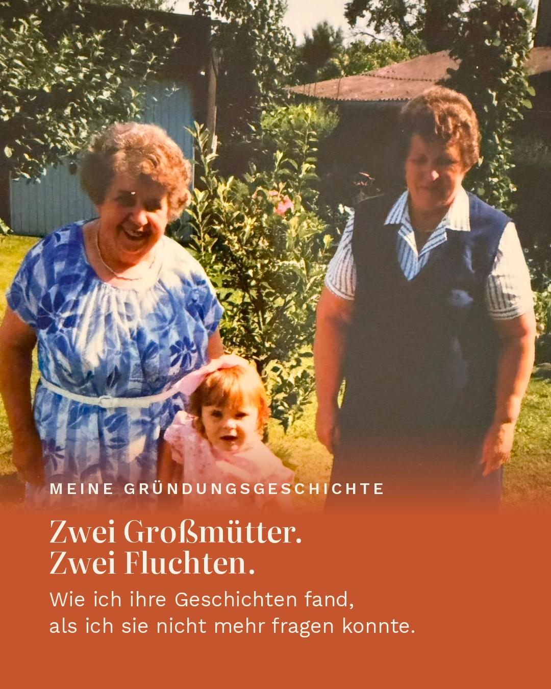 Instagram-Beitrag: Zwei Großmütter. Zwei Fluchten.